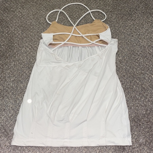 Lululemon White Strappy Tank Top - Picture 2 of 3